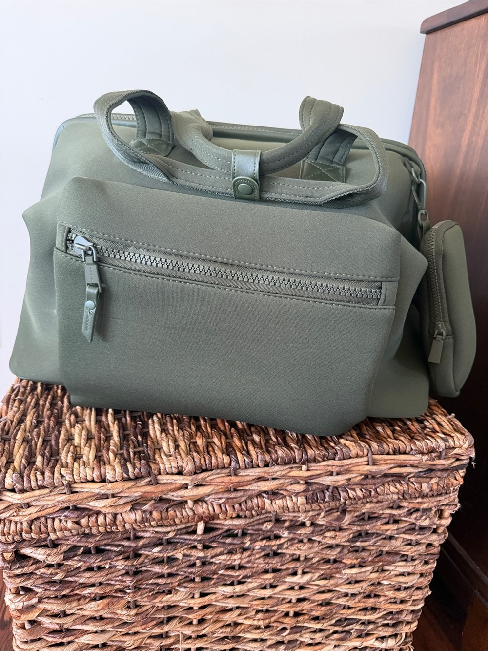 Max Studio women’s Olive Duffel Bag